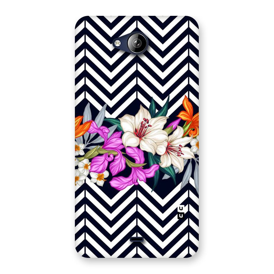 Artsy ZigZag Floral Back Case for Canvas Play Q355