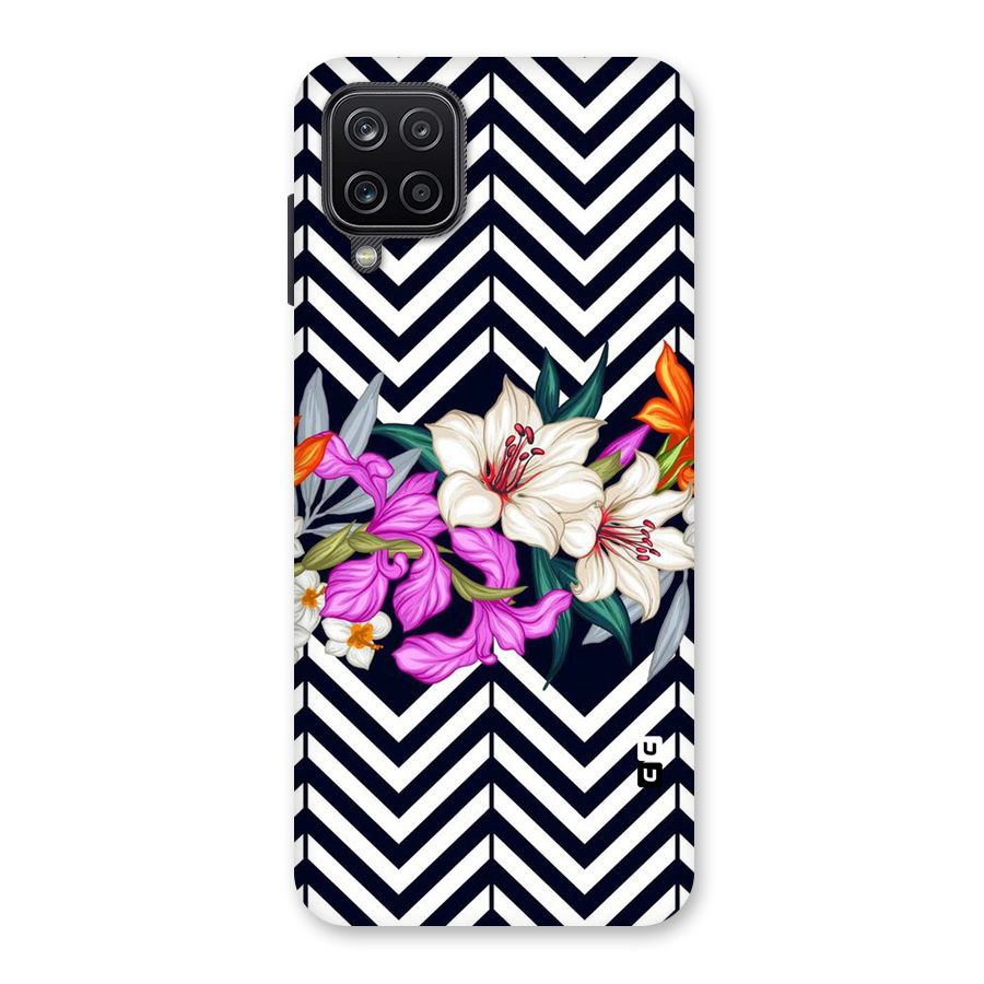 Artsy ZigZag Floral Back Case for Galaxy A12