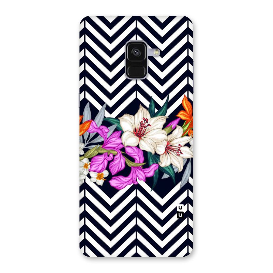 Artsy ZigZag Floral Back Case for Galaxy A8 Plus