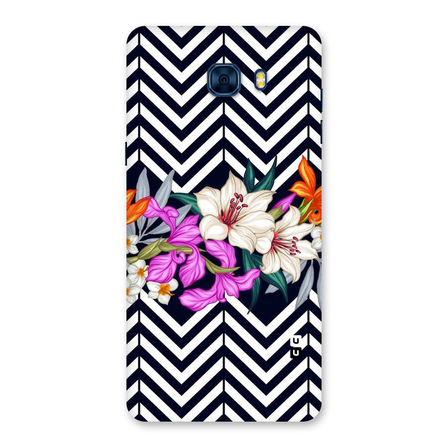 Artsy ZigZag Floral Back Case for Galaxy C7 Pro