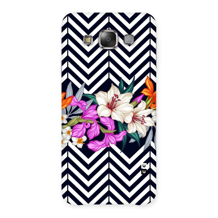 Artsy ZigZag Floral Back Case for Galaxy E7
