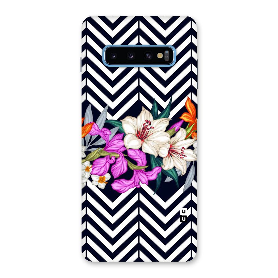 Artsy ZigZag Floral Back Case for Galaxy S10 Plus