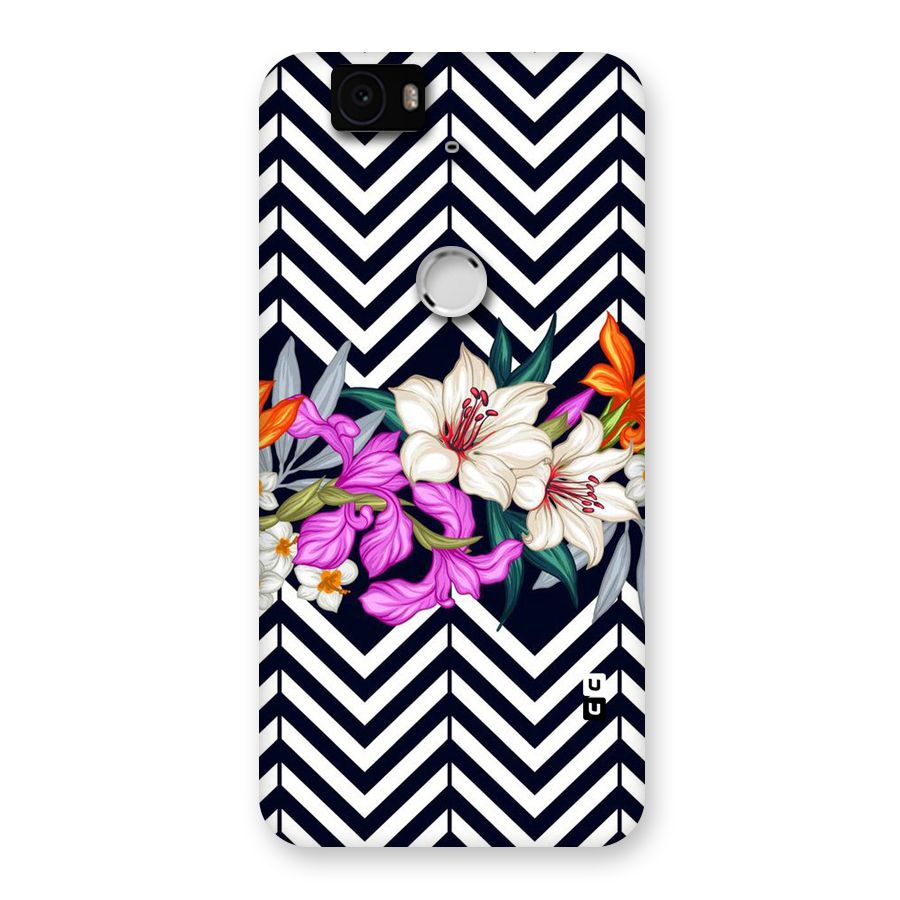 Artsy ZigZag Floral Back Case for Google Nexus-6P
