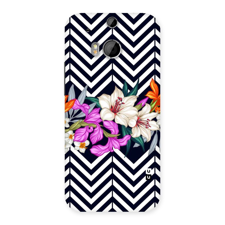 Artsy ZigZag Floral Back Case for HTC One M8