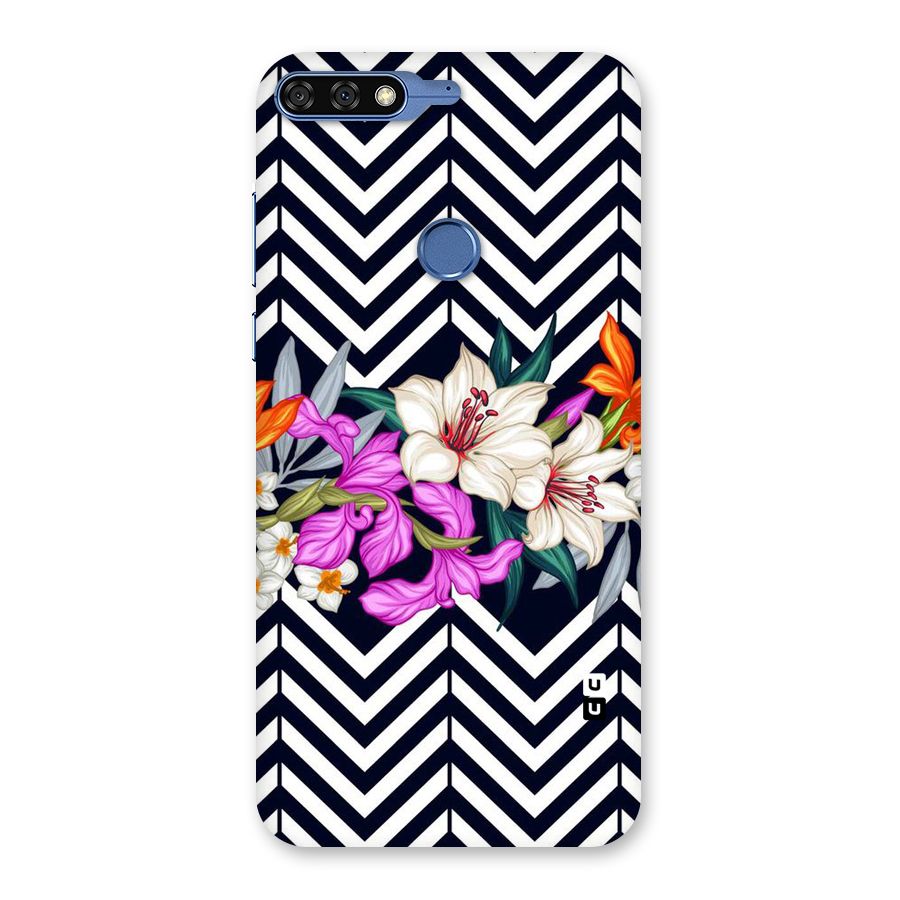 Artsy ZigZag Floral Back Case for Honor 7C