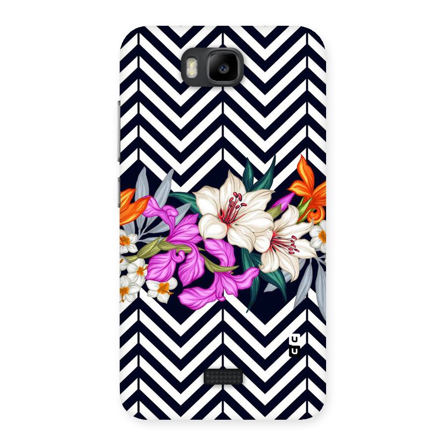 Artsy ZigZag Floral Back Case for Honor Bee