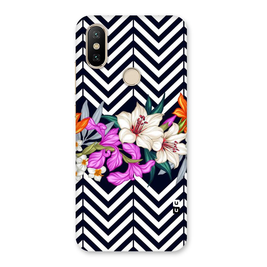 Artsy ZigZag Floral Back Case for Mi A2