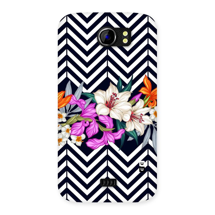 Artsy ZigZag Floral Back Case for Micromax Canvas 2 A110