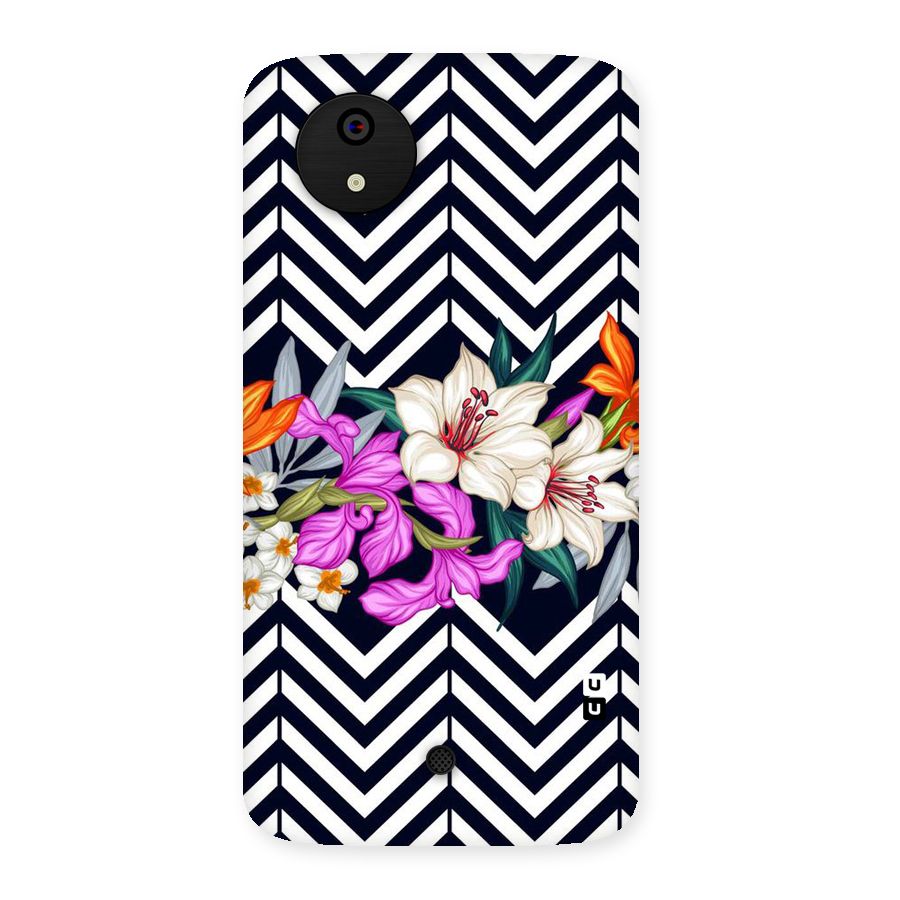 Artsy ZigZag Floral Back Case for Micromax Canvas A1