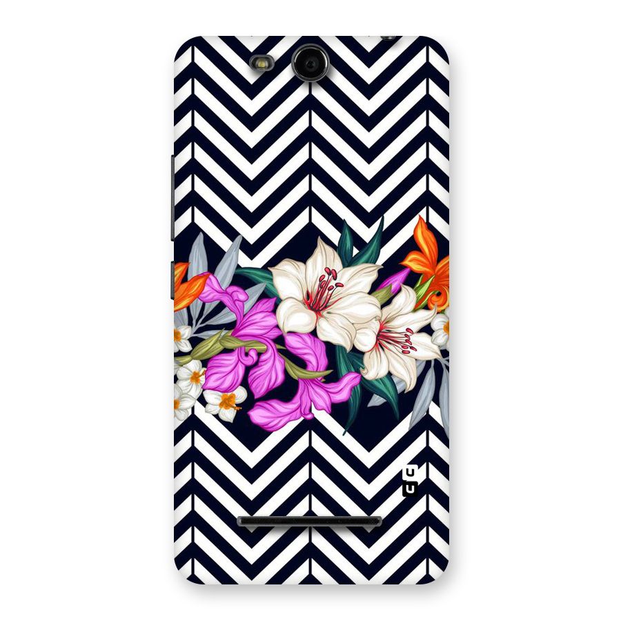 Artsy ZigZag Floral Back Case for Micromax Canvas Juice 3 Q392