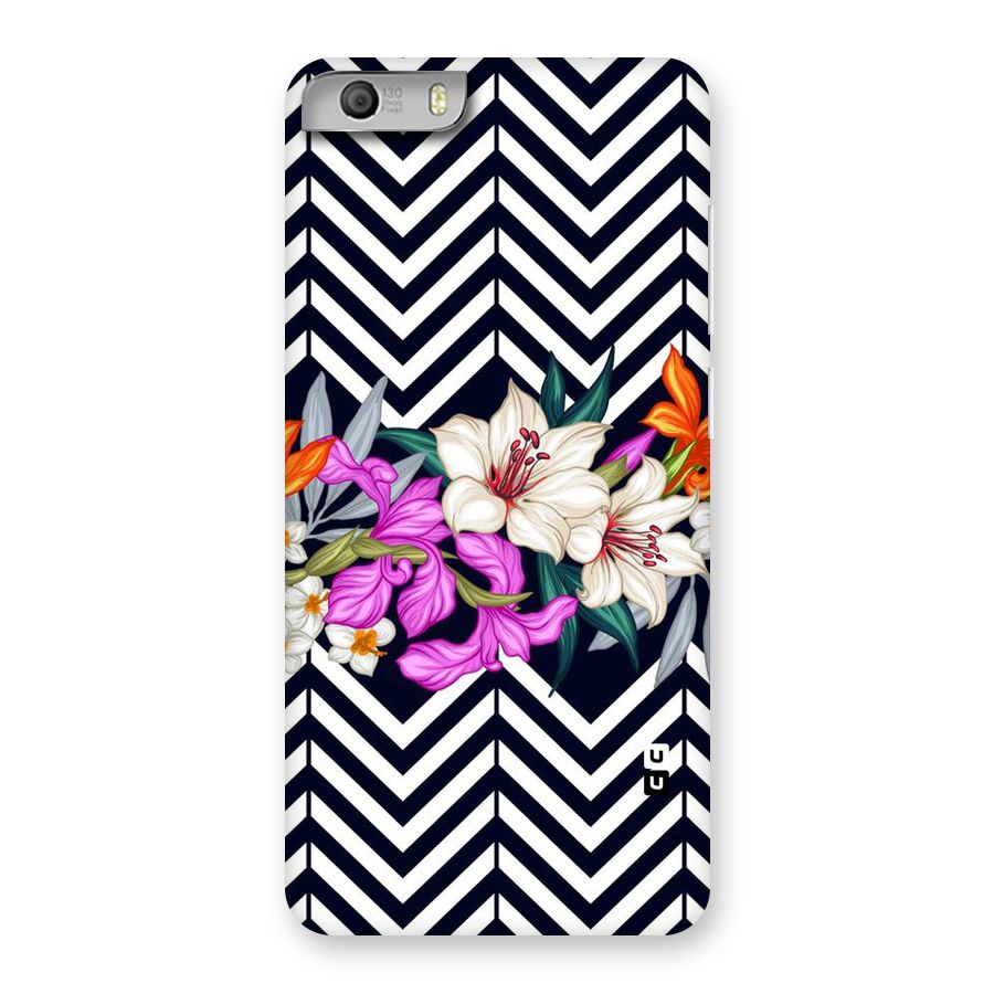 Artsy ZigZag Floral Back Case for Micromax Canvas Knight 2