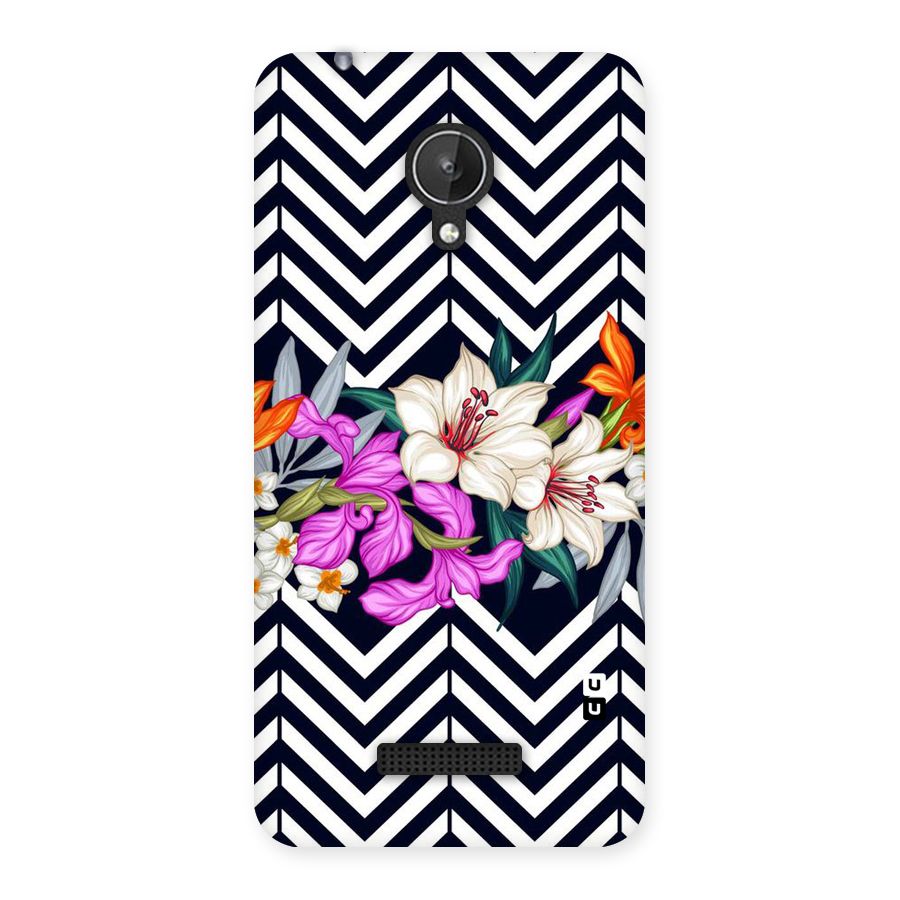 Artsy ZigZag Floral Back Case for Micromax Canvas Spark Q380