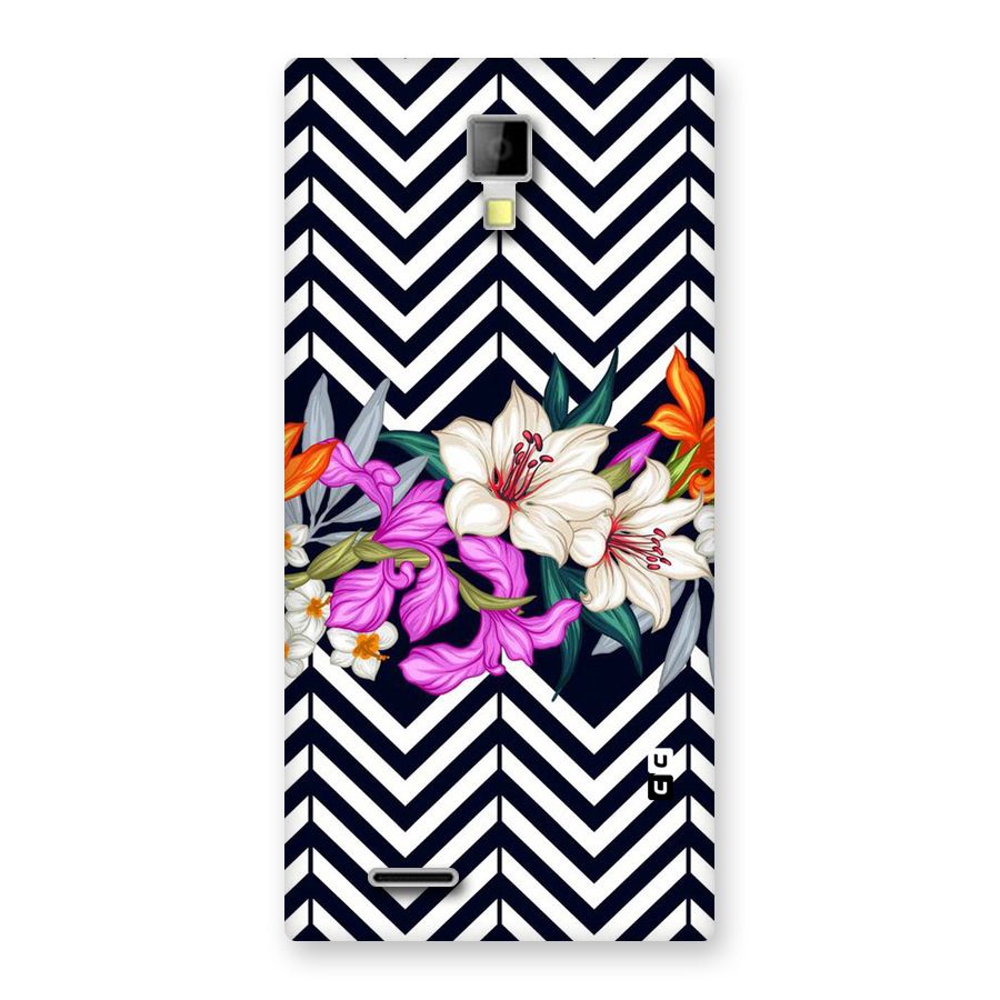 Artsy ZigZag Floral Back Case for Micromax Canvas Xpress A99