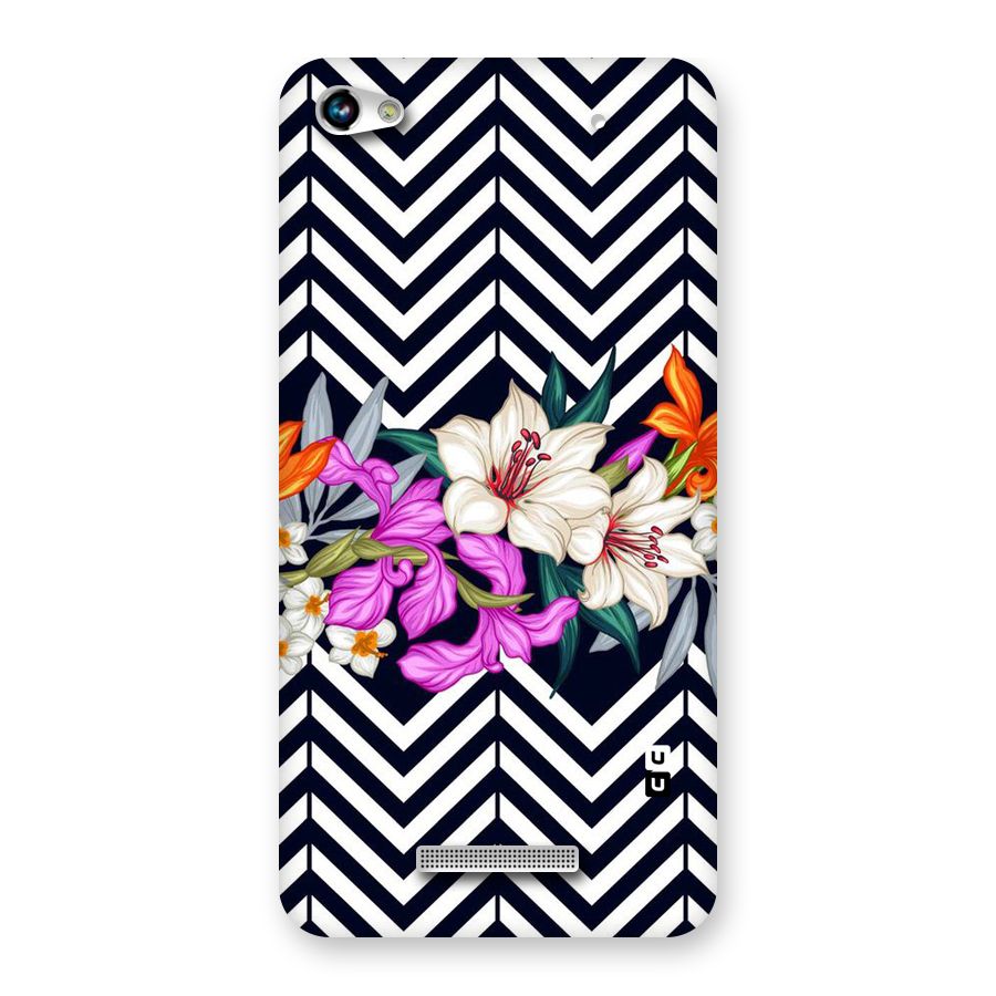 Artsy ZigZag Floral Back Case for Micromax Hue 2
