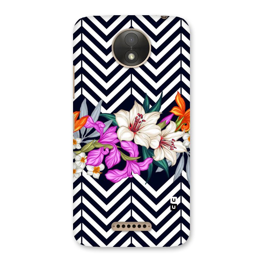Artsy ZigZag Floral Back Case for Moto C Plus