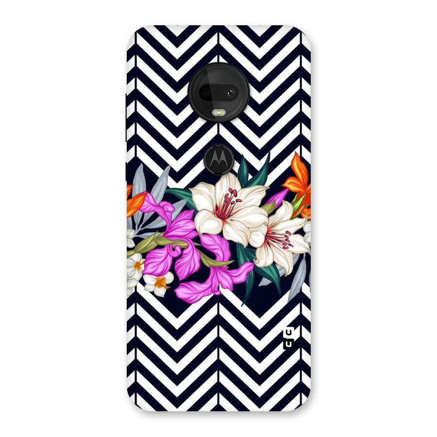 Artsy ZigZag Floral Back Case for Moto G7