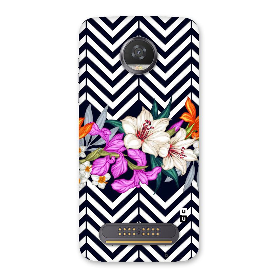 Artsy ZigZag Floral Back Case for Moto Z2 Play