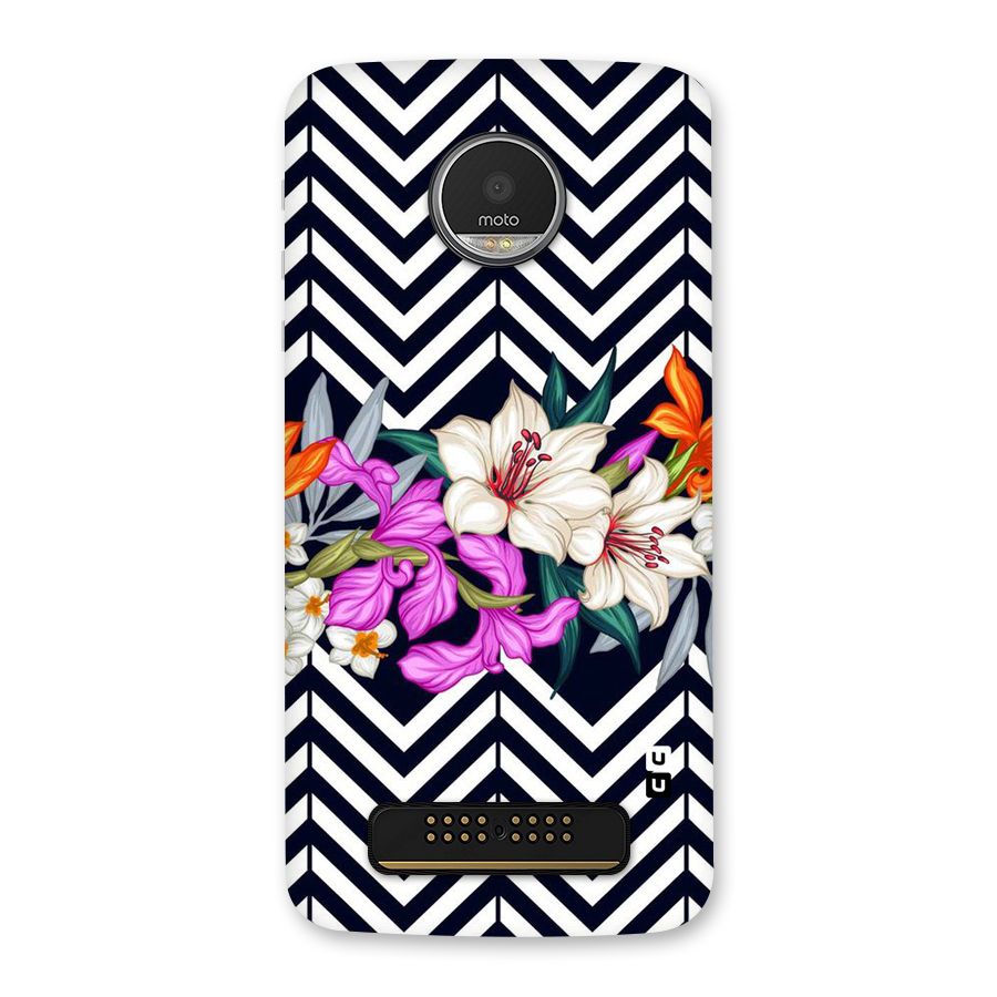 Artsy ZigZag Floral Back Case for Moto Z Play