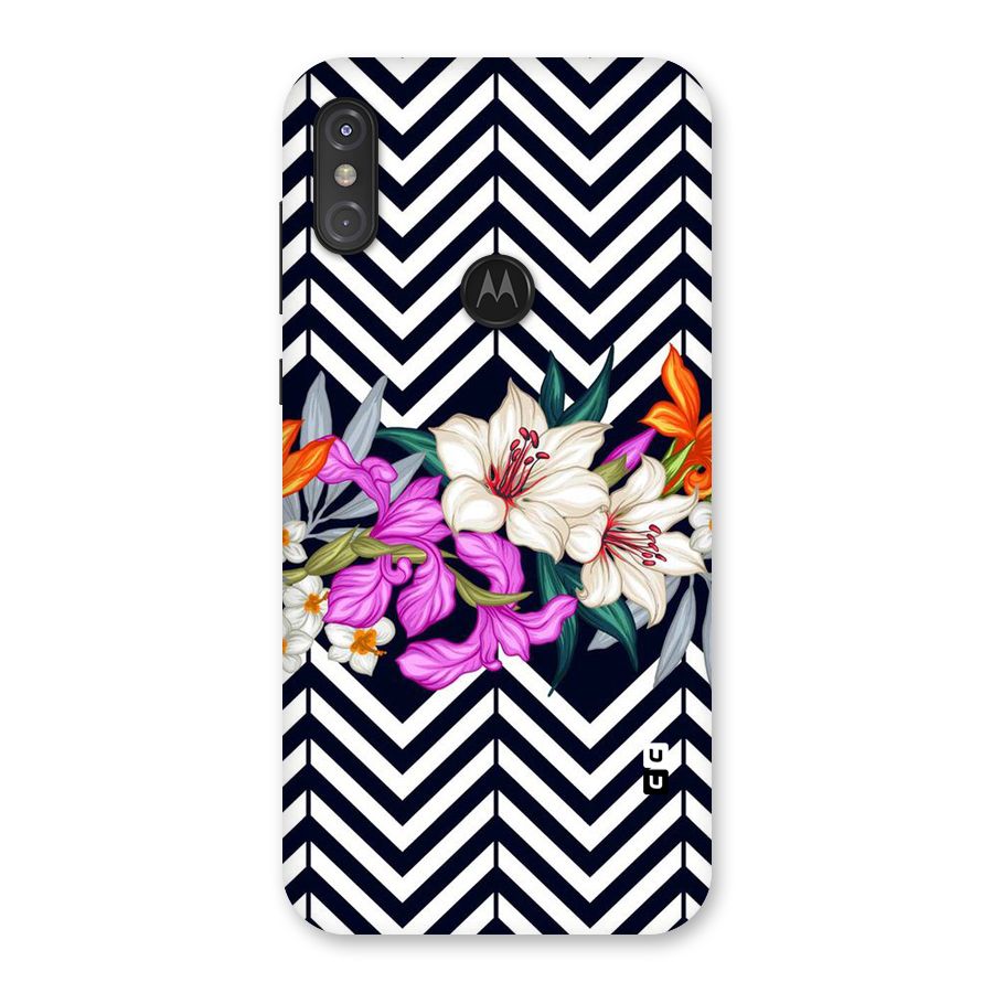 Artsy ZigZag Floral Back Case for Motorola One Power