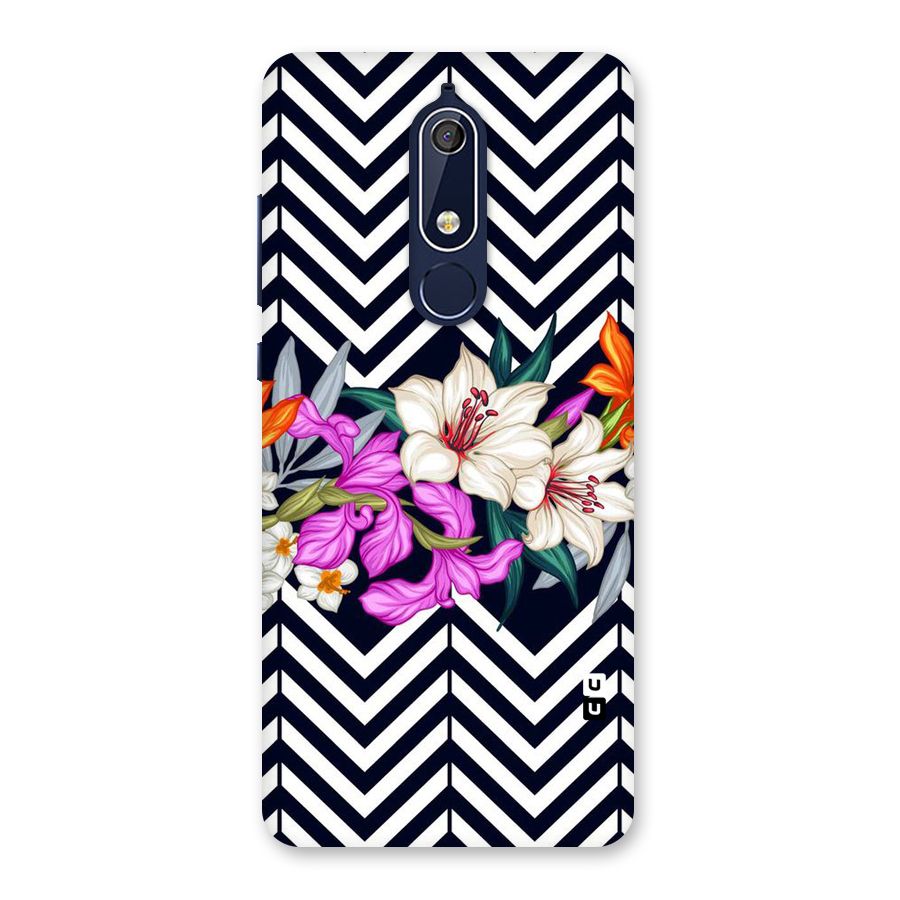 Artsy ZigZag Floral Back Case for Nokia 5.1