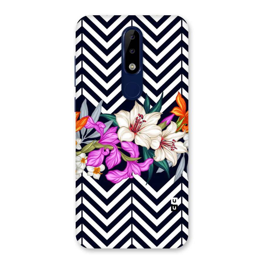 Artsy ZigZag Floral Back Case for Nokia 5.1 Plus