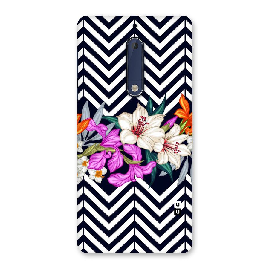 Artsy ZigZag Floral Back Case for Nokia 5