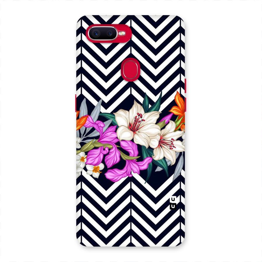 Artsy ZigZag Floral Back Case for Oppo F9 Pro