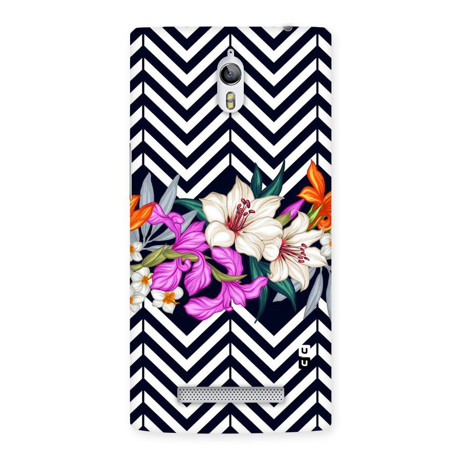 Artsy ZigZag Floral Back Case for Oppo Find 7