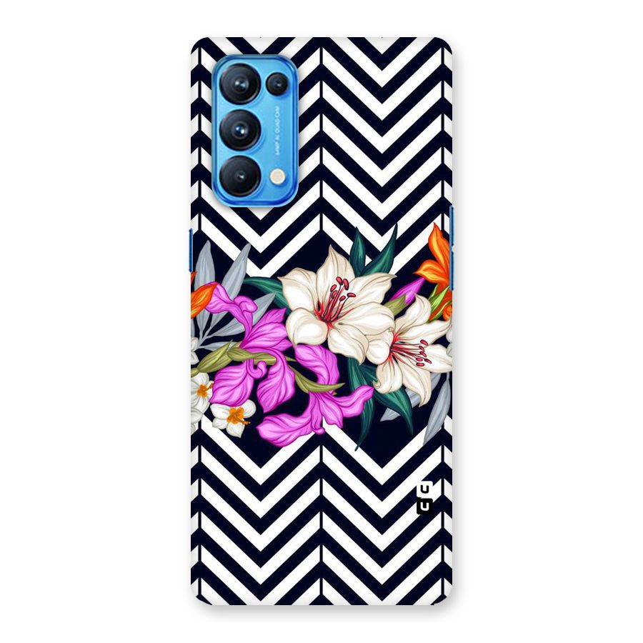Artsy ZigZag Floral Back Case for Oppo Reno5 Pro 5G
