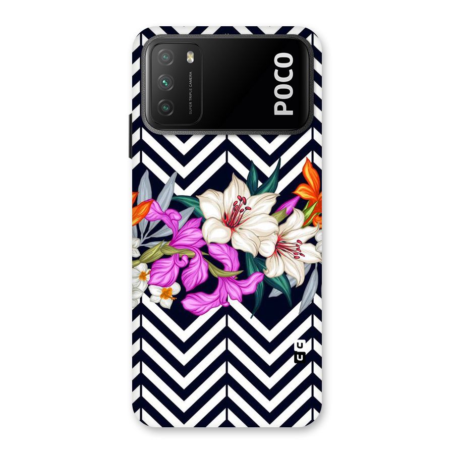 Artsy ZigZag Floral Back Case for Poco M3