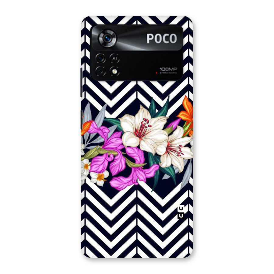Artsy ZigZag Floral Back Case for Poco X4 Pro 5G