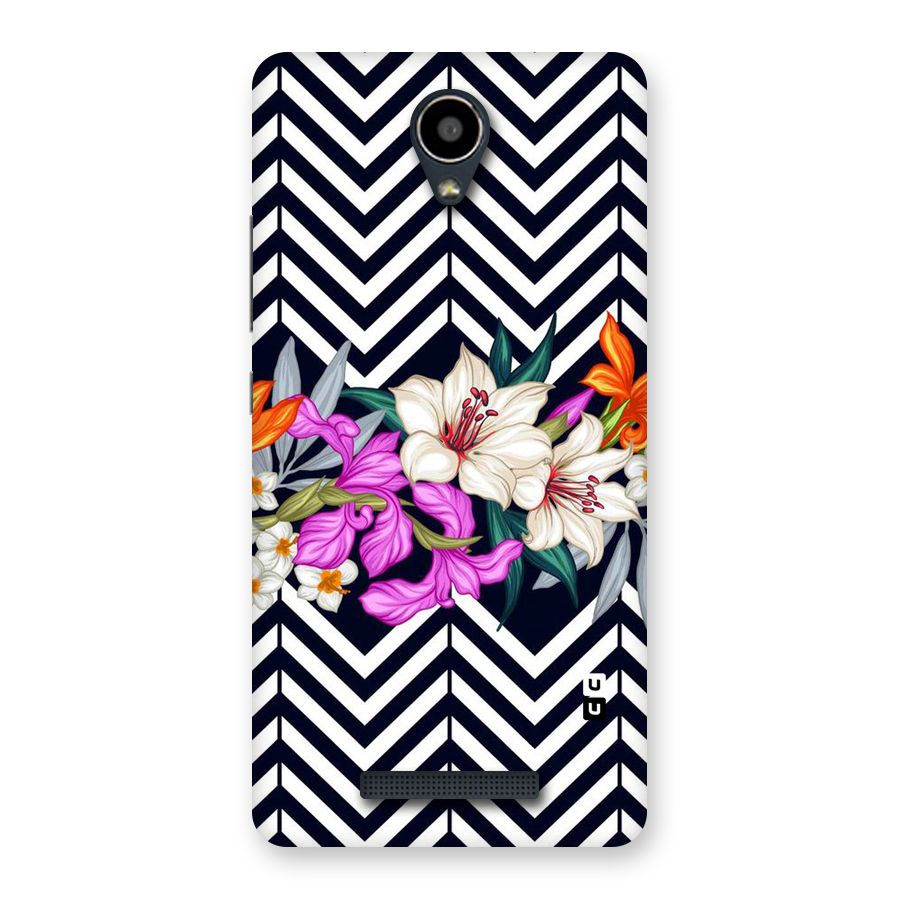 Artsy ZigZag Floral Back Case for Redmi Note 2