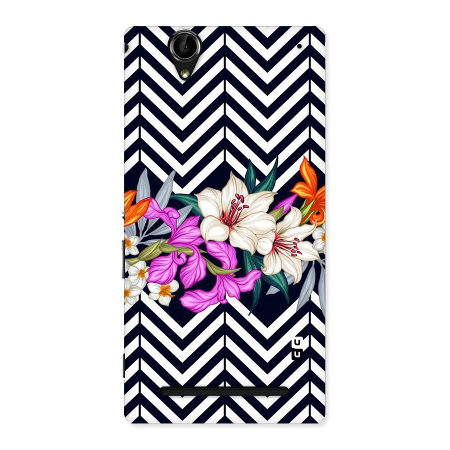 Artsy ZigZag Floral Back Case for Sony Xperia T2