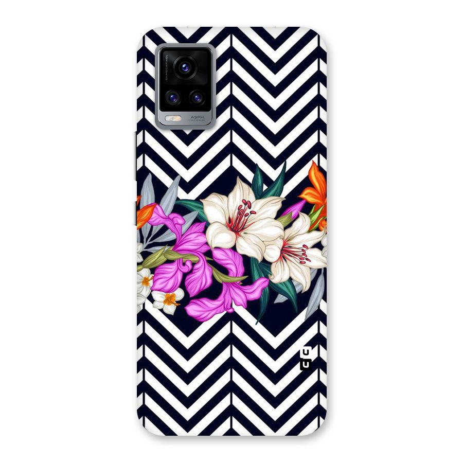 Artsy ZigZag Floral Back Case for Vivo V20