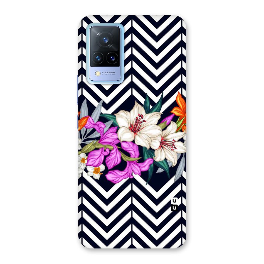Artsy ZigZag Floral Back Case for Vivo V21 5G