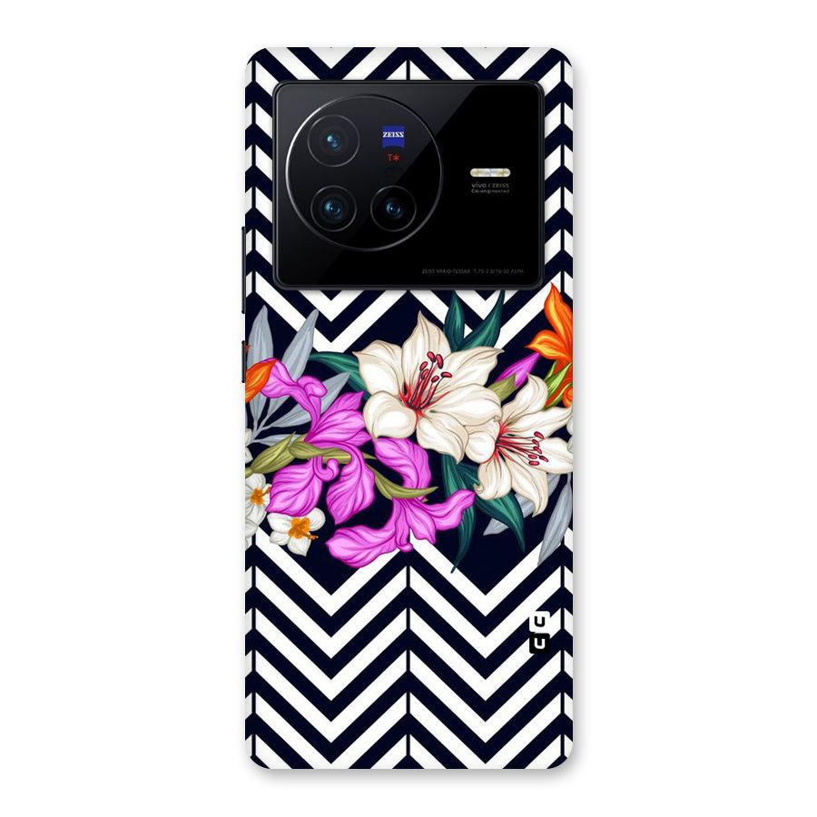 Artsy ZigZag Floral Back Case for Vivo X80
