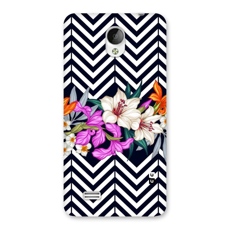 Artsy ZigZag Floral Back Case for Vivo Y21