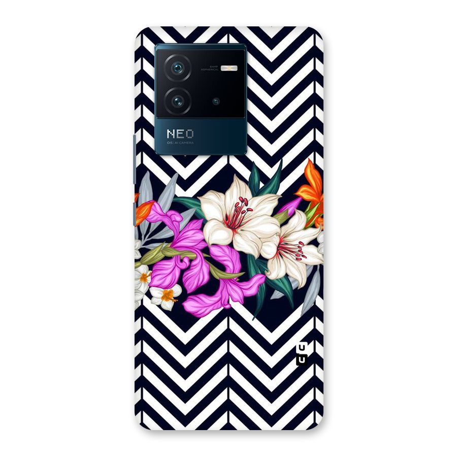 Artsy ZigZag Floral Back Case for Vivo iQOO Neo 6 5G