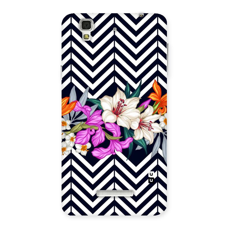 Artsy ZigZag Floral Back Case for Yu Yureka