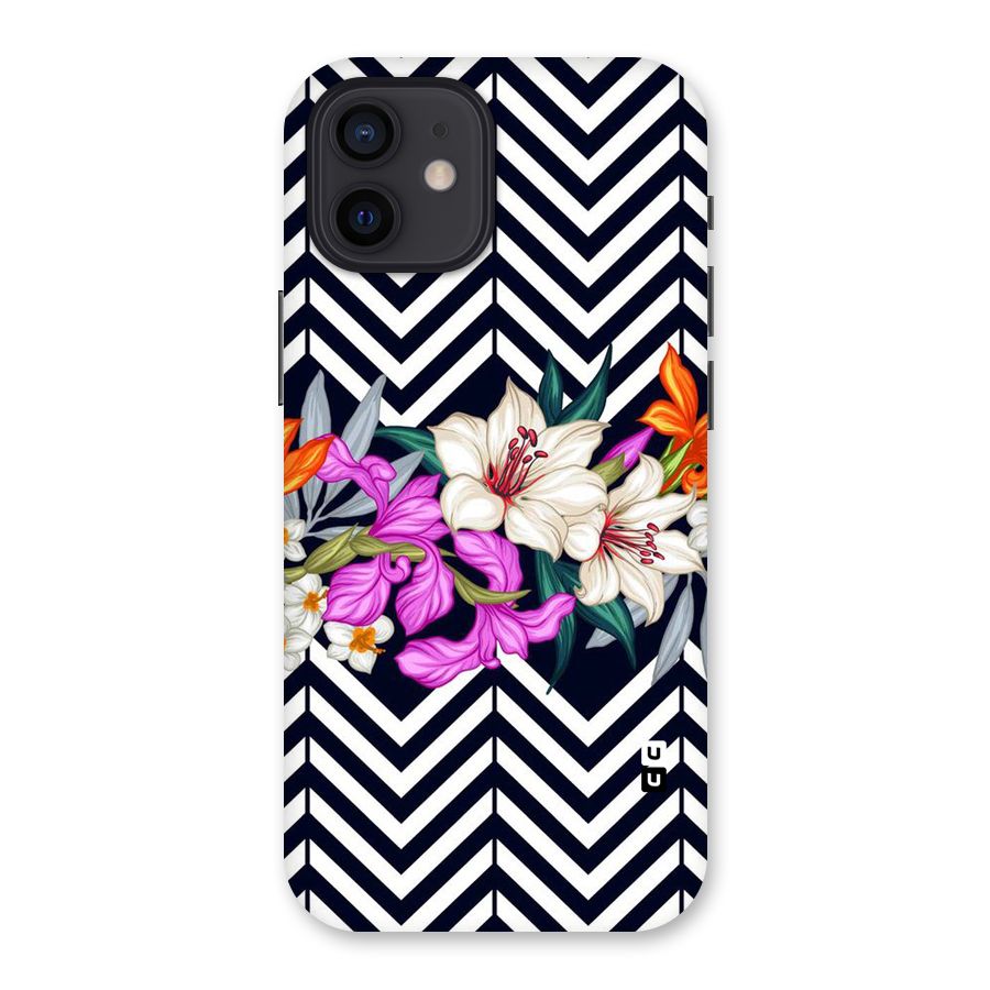 Artsy ZigZag Floral Back Case for iPhone 12