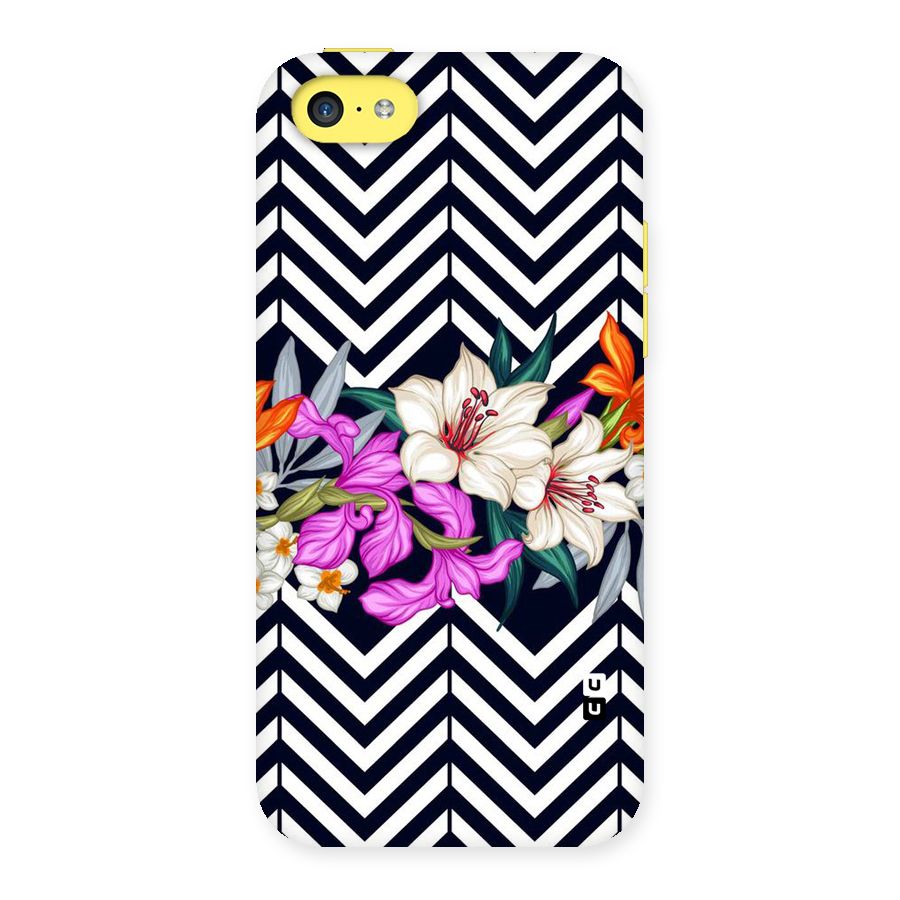 Artsy ZigZag Floral Back Case for iPhone 5C