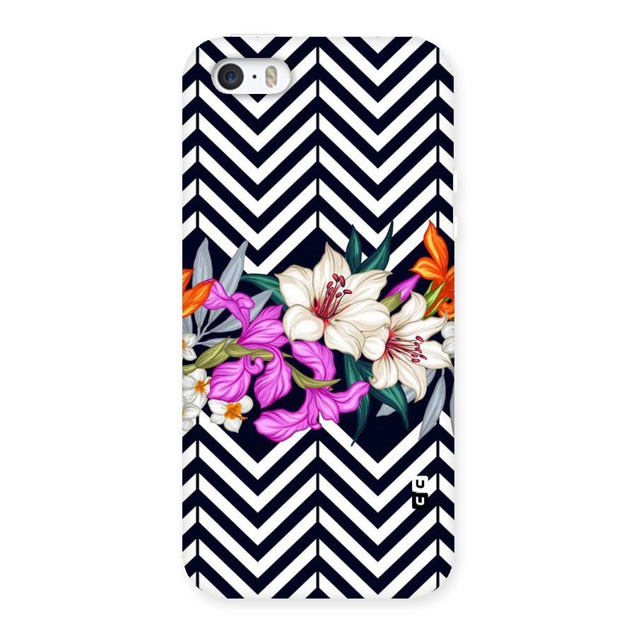 Artsy ZigZag Floral Back Case for iPhone SE