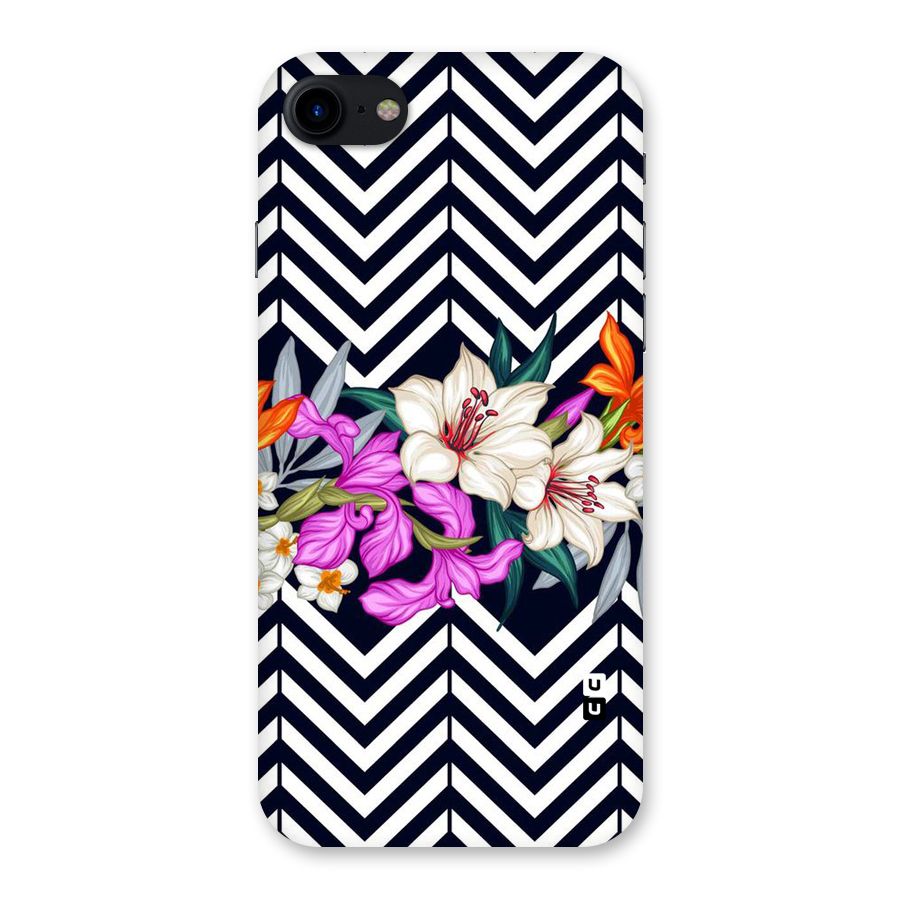 Artsy ZigZag Floral Back Case for iPhone SE 2020