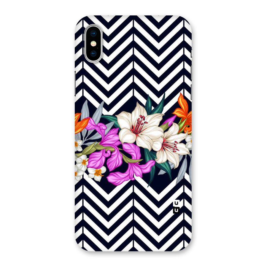 Artsy ZigZag Floral Back Case for iPhone XS