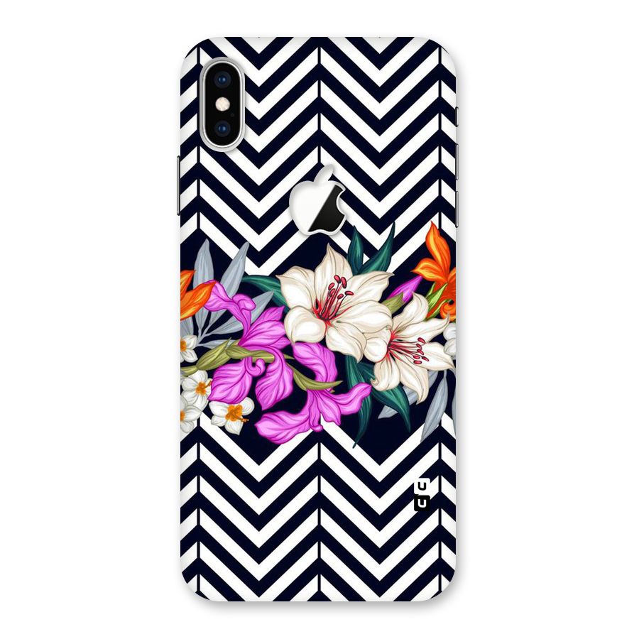 Artsy ZigZag Floral Back Case for iPhone XS Max Apple Cut