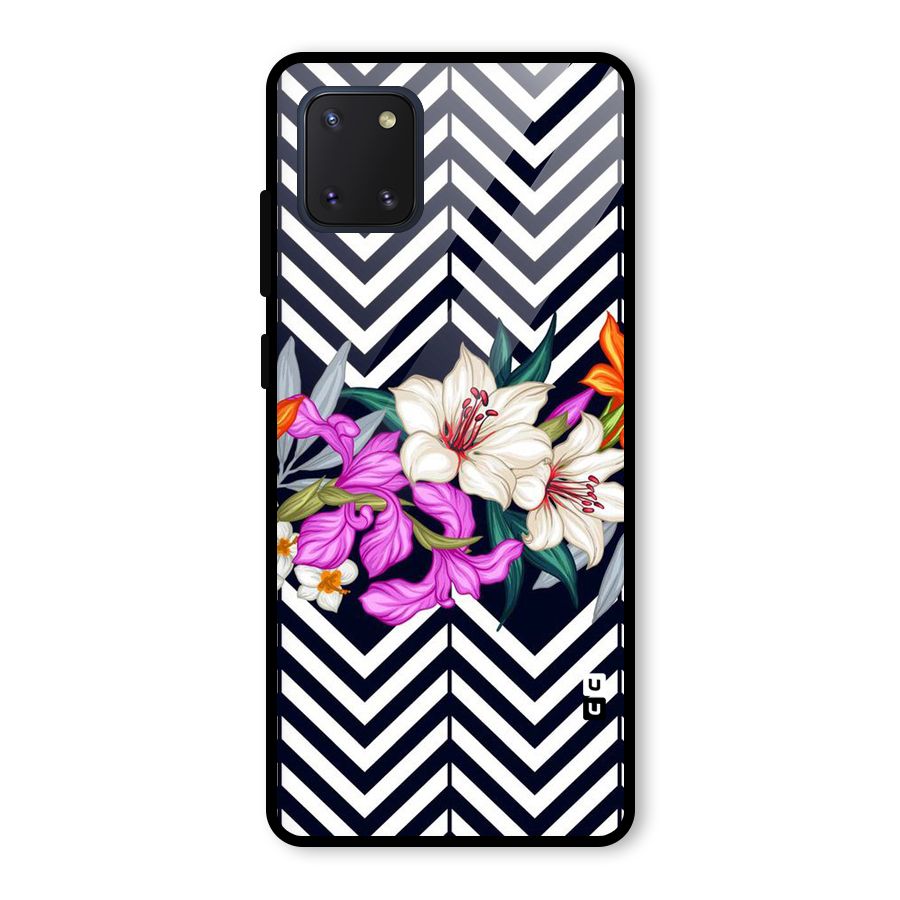 Artsy ZigZag Floral Glass Back Case for Galaxy Note 10 Lite