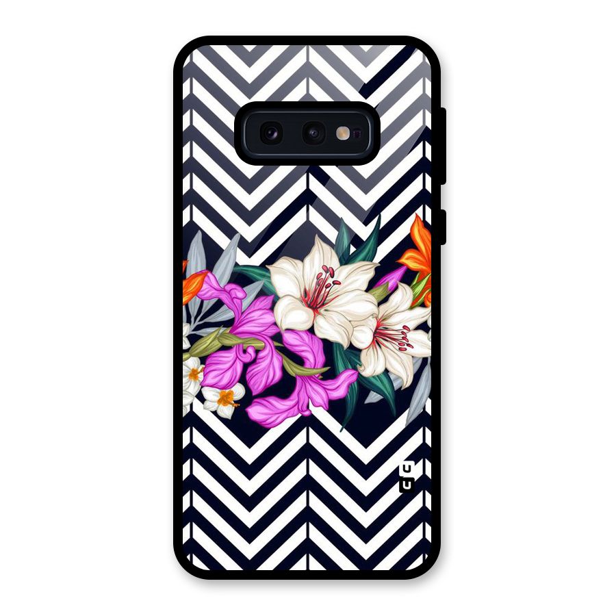 Artsy ZigZag Floral Glass Back Case for Galaxy S10e