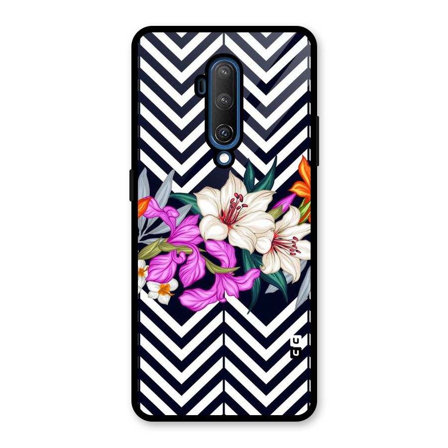 Artsy ZigZag Floral Glass Back Case for OnePlus 7T Pro