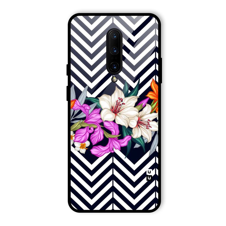 Artsy ZigZag Floral Glass Back Case for OnePlus 7 Pro