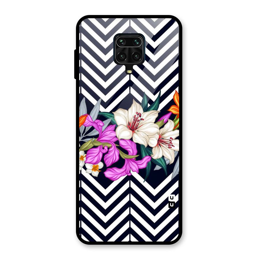 Artsy ZigZag Floral Glass Back Case for Poco M2 Pro